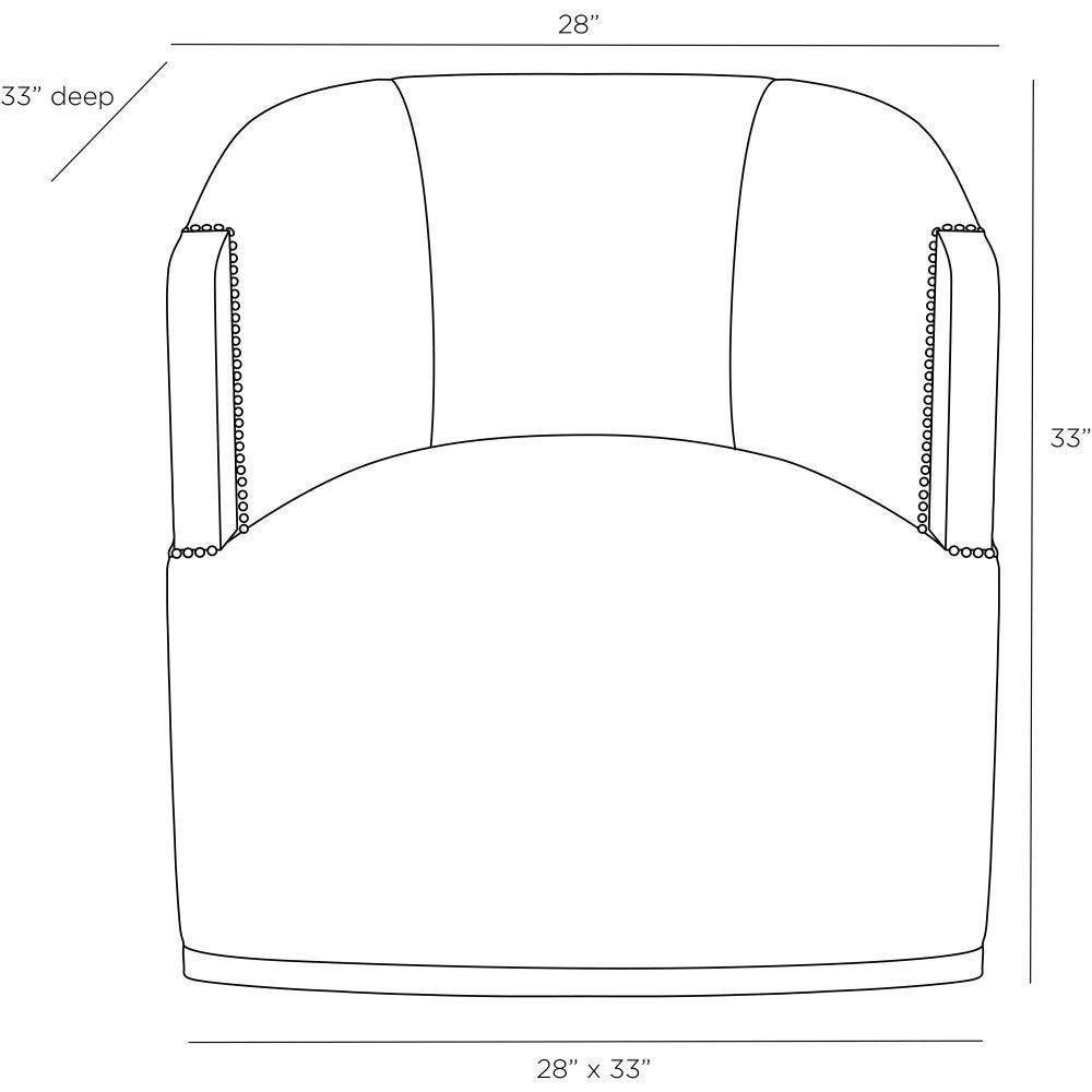 Reveal 33 inch Bone Swivel Lounge Chair