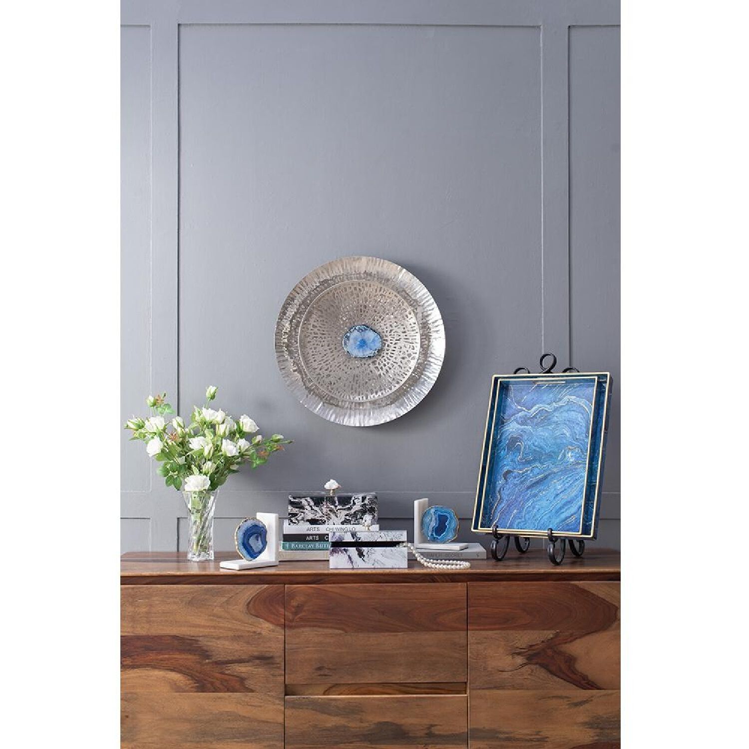 Dex Blue/Gold/Shiny Polish Wall Décor