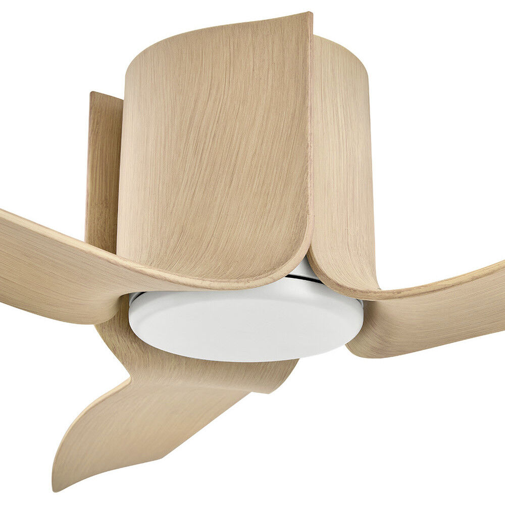 Sven 54 inch Matte White with Natural Blades Smart Fan