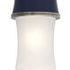 Kane 1 Light 5 inch Matte Midnight Blue with Polished Nickel Pendant Ceiling Light