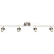 Vector 4 Light 120-277 Brushed Nickel Rail Lighting System Ceiling Light, LED