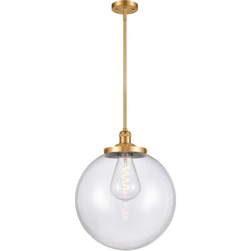 Franklin Restoration Beacon 1 Light 16 inch Polished Chrome Pendant Ceiling Light in Clear Glass