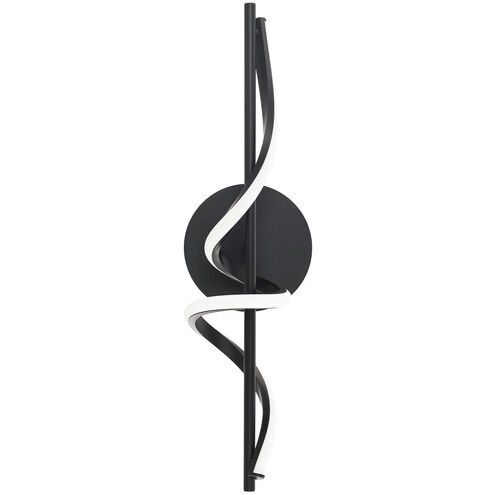 Corkscrew LED 22 inch Black Bath Vanity & Wall Light in 3000K, dweLED