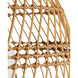 Fishtrap 1 Light 29.5 inch Natural/Black/Frosted White Outdoor Pendant