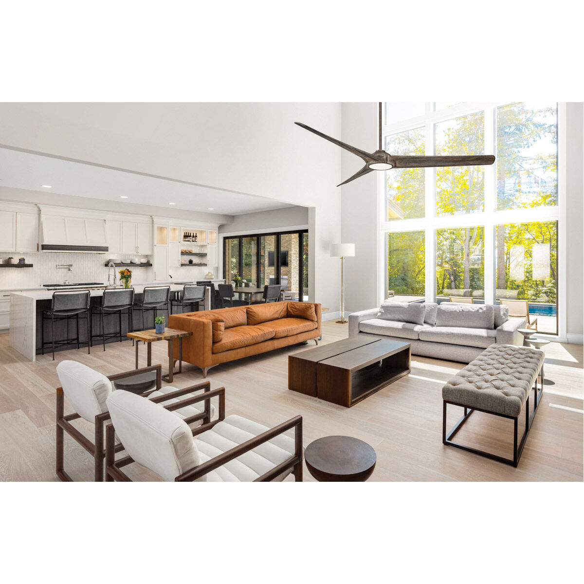 Timber 84 inch Heirloom Bronze/Aged Boardwalk with Aged Boardwalk Blades Ceiling Fan