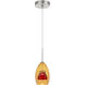 Double Glass LED 4 inch Amber/Red Mini Pendant Ceiling Light