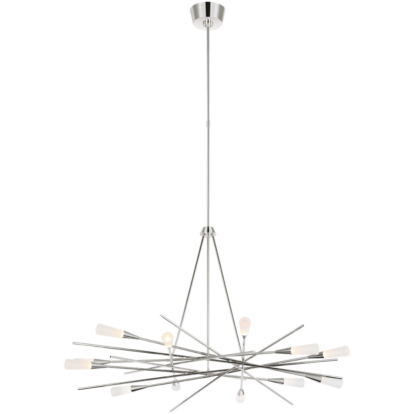 Chapman & Myers Stellar LED 40 inch Polished Nickel Radial Chandelier Ceiling Light