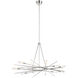 Chapman & Myers Stellar LED 40 inch Polished Nickel Radial Chandelier Ceiling Light