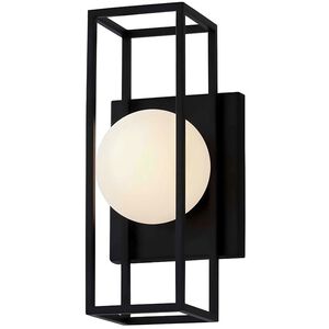Fusion Collection - Float Family LED 12 inch Matte Black Outdoor Wall Sconce