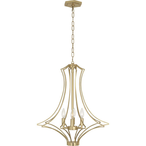 Grace 4 Light 22 inch Modern Brass Chandelier Ceiling Light