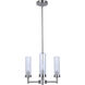Benson 3 Light 16 inch Brushed Nickel Chandelier Ceiling Light