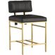 Laney 35 inch Black and Antique Brass Counter Stool