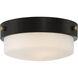 Oak Street 2 Light 11 inch Flat Black Flushmount Ceiling Light