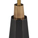Gieves 64.5 inch 150 watt Black and Bronze and Antique Brass Floor Lamp Portable Light