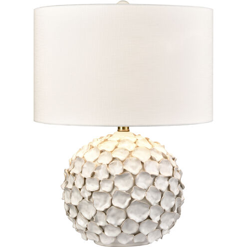 Gloria 23 inch 9 watt White Glazed Table Lamp Portable Light