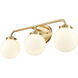 Fairbanks 3 Light 23.25 inch Brushed Gold Vanity Light Wall Light