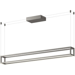Plaza Linear Pendant Ceiling Light in Brushed Nickel