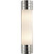 Willard 2 Light 4.38 inch Polished Nickel Bath Vanity Wall Light in Matte Opal Glass