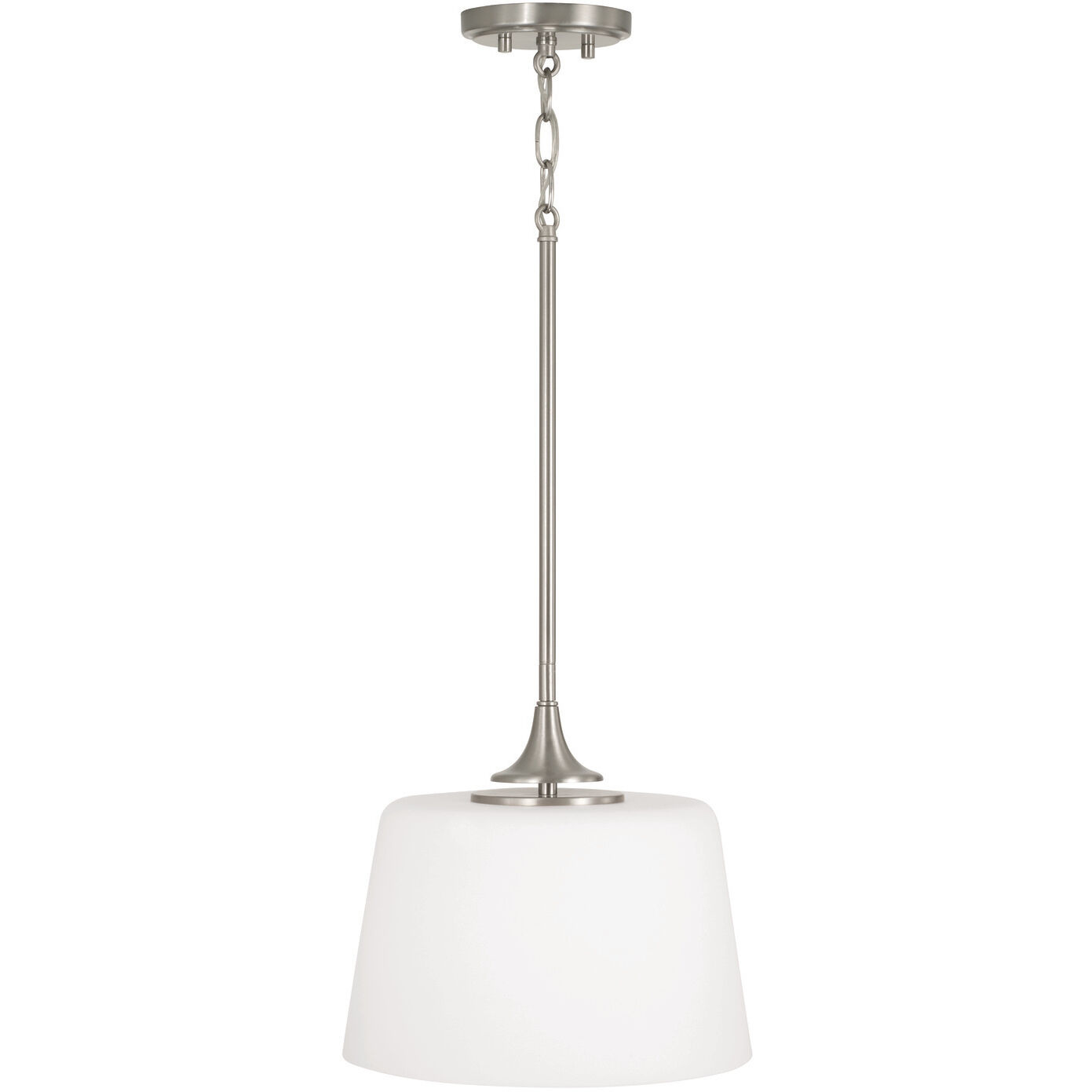 Presley 1 Light 11.75 inch Brushed Nickel Semi-Flush Mount Ceiling Light, Convertible Dual Mount