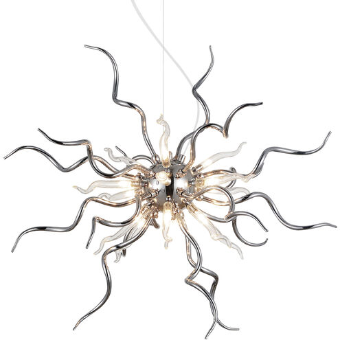 Twist LED 23 inch Chrome Chandelier Ceiling Light