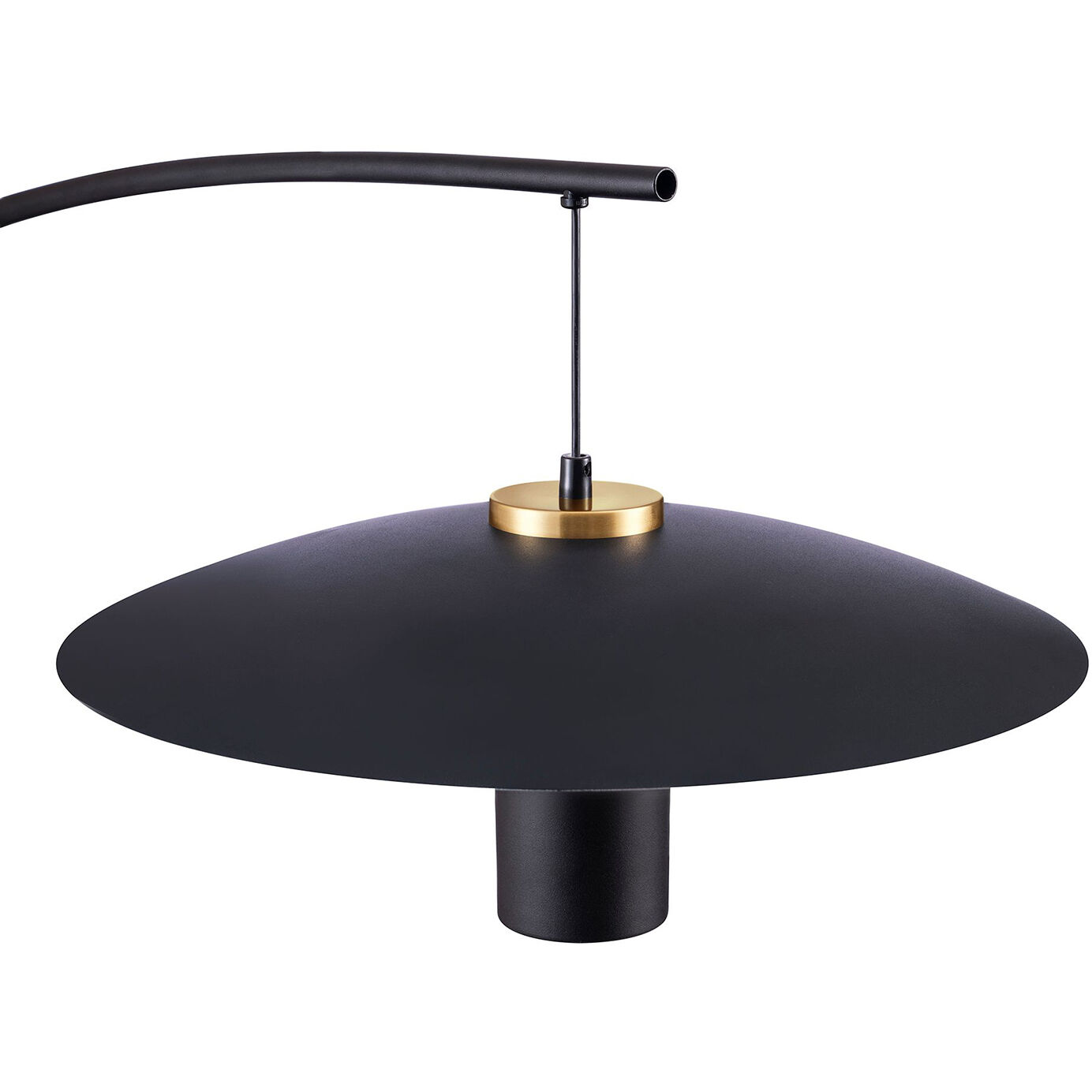 SLEY 72 inch 18 watt Black and Brass Floor Lamp Portable Light