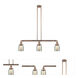 Franklin Restoration Small Bell 3 Light 38 inch Antique Copper Island Light Ceiling Light in Silver Plated Mercury Glass, Franklin Restoration