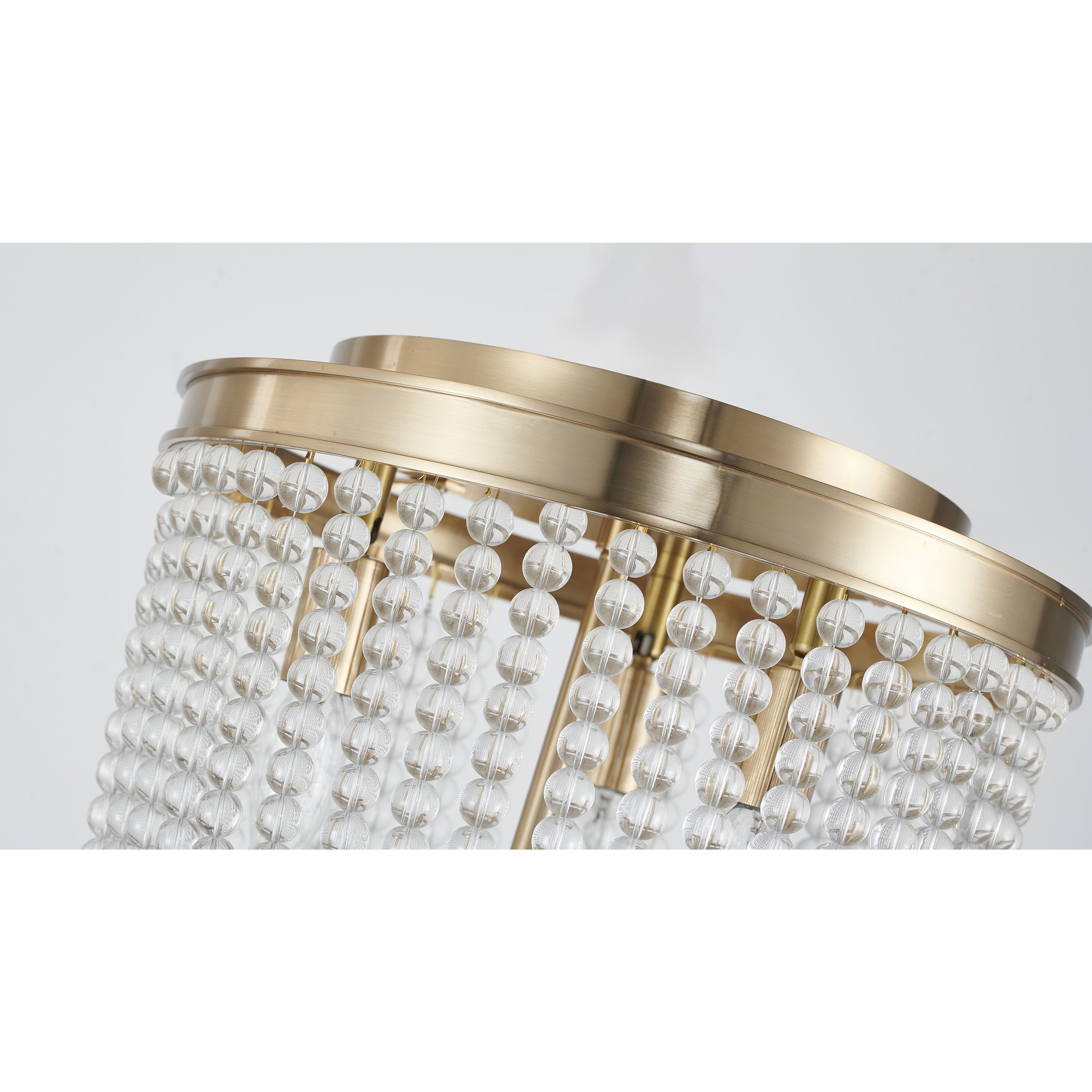 LA Series 3 Light 14 inch Chrome Semi Flush Mount Ceiling Light