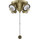 Fitters 4 Light Antique Brass Fan Light Kit