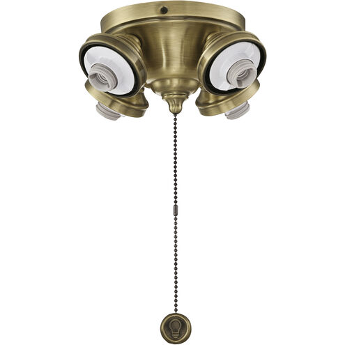 Fitters 4 Light Antique Brass Fan Light Kit