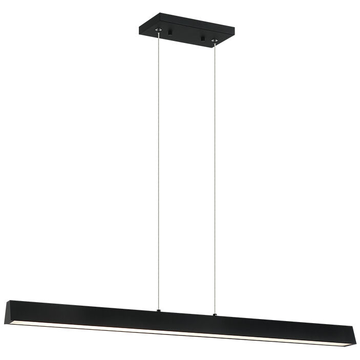 Isosceles LED 2 inch Matte Black Chandelier Ceiling Light