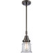 Franklin Restoration Small Canton LED 6.5 inch Oil Rubbed Bronze Mini Pendant Ceiling Light in Clear Glass