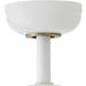 Oliver 62 inch Matte White with Heritage Brass with Matte White Blades Fan