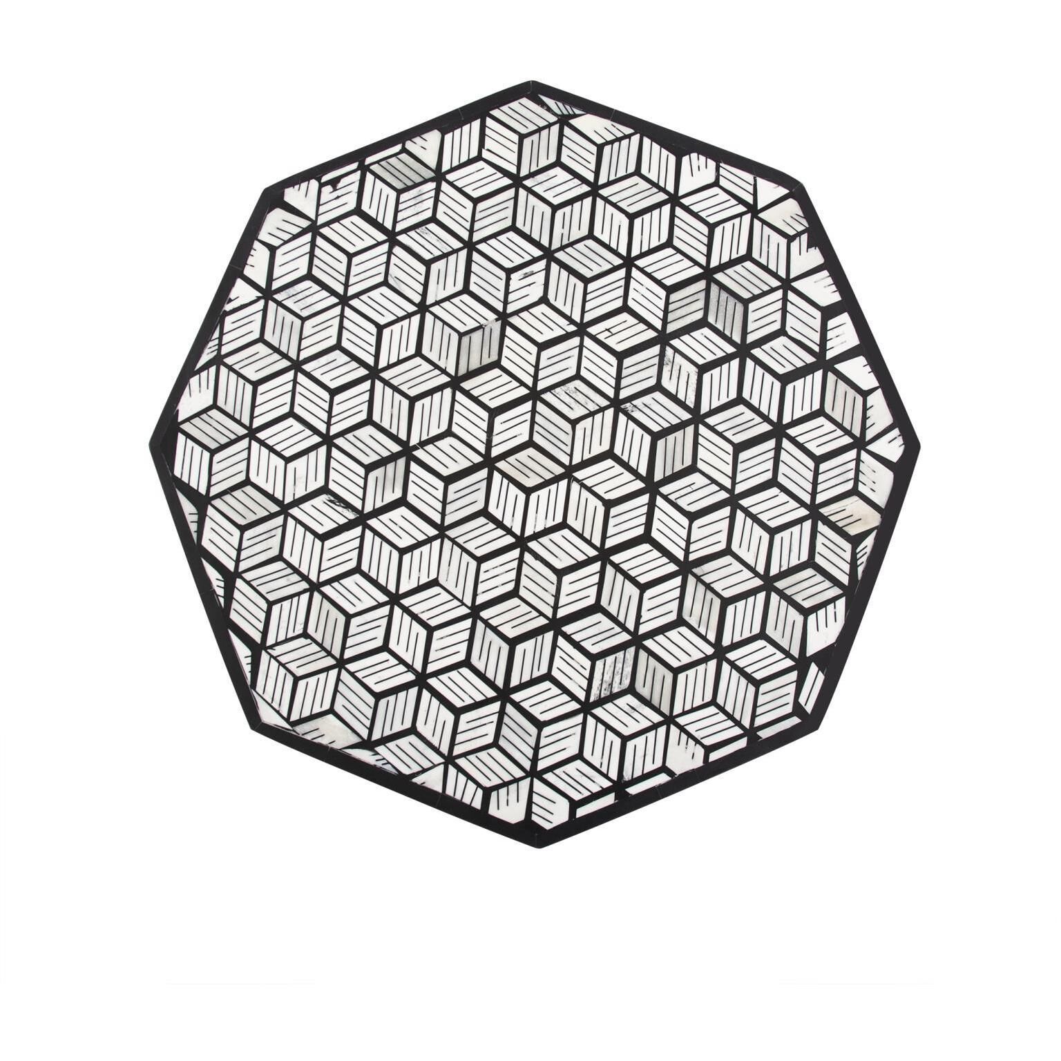 Avanti 18 X 16 inch Black and White End Table