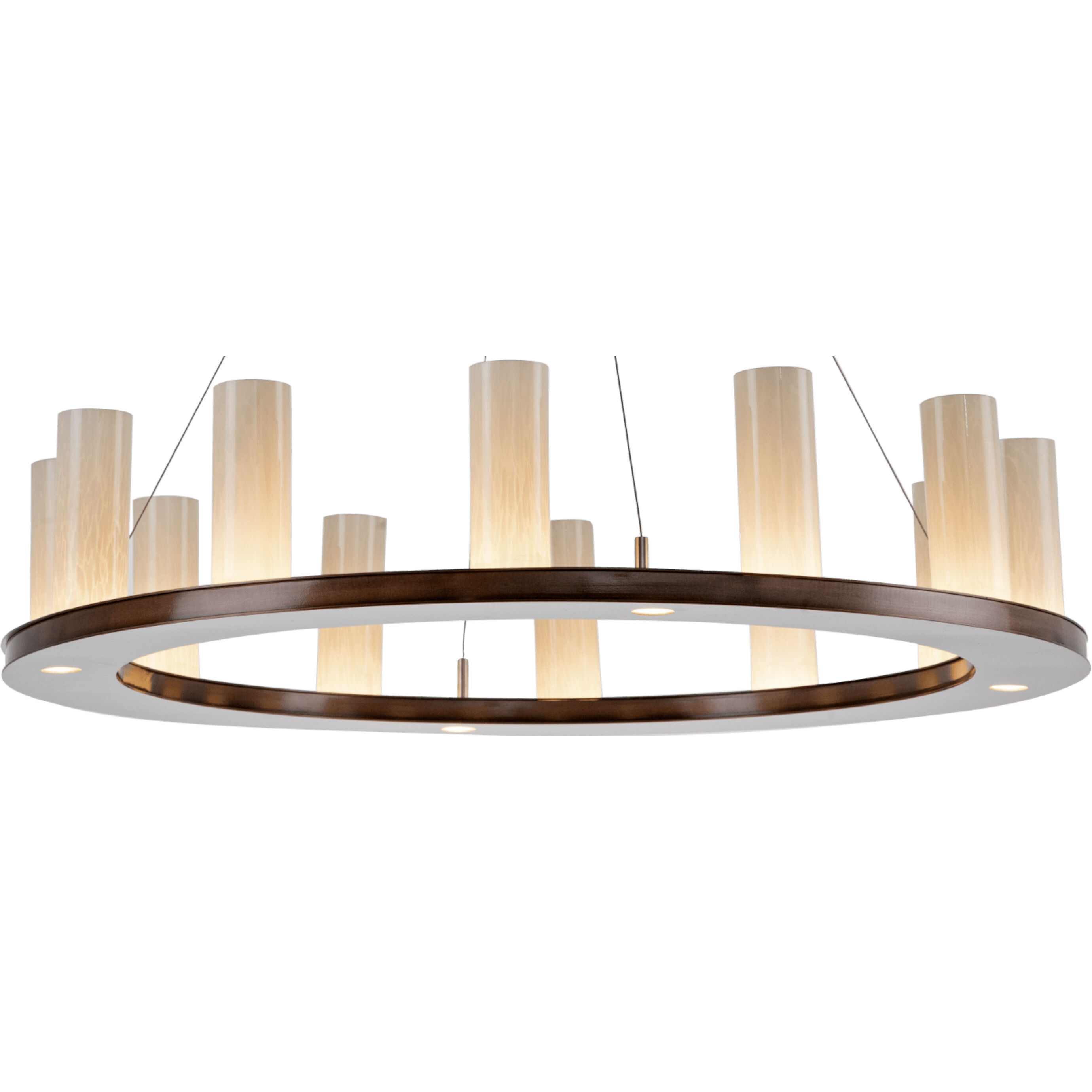 Carlyle LED 23 inch Classic Silver Chandelier Ceiling Light in 3000K LED, Frosted Seeded, Corona Ring
