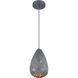Onyx 1 Light Museum Black Pendant Ceiling Light 