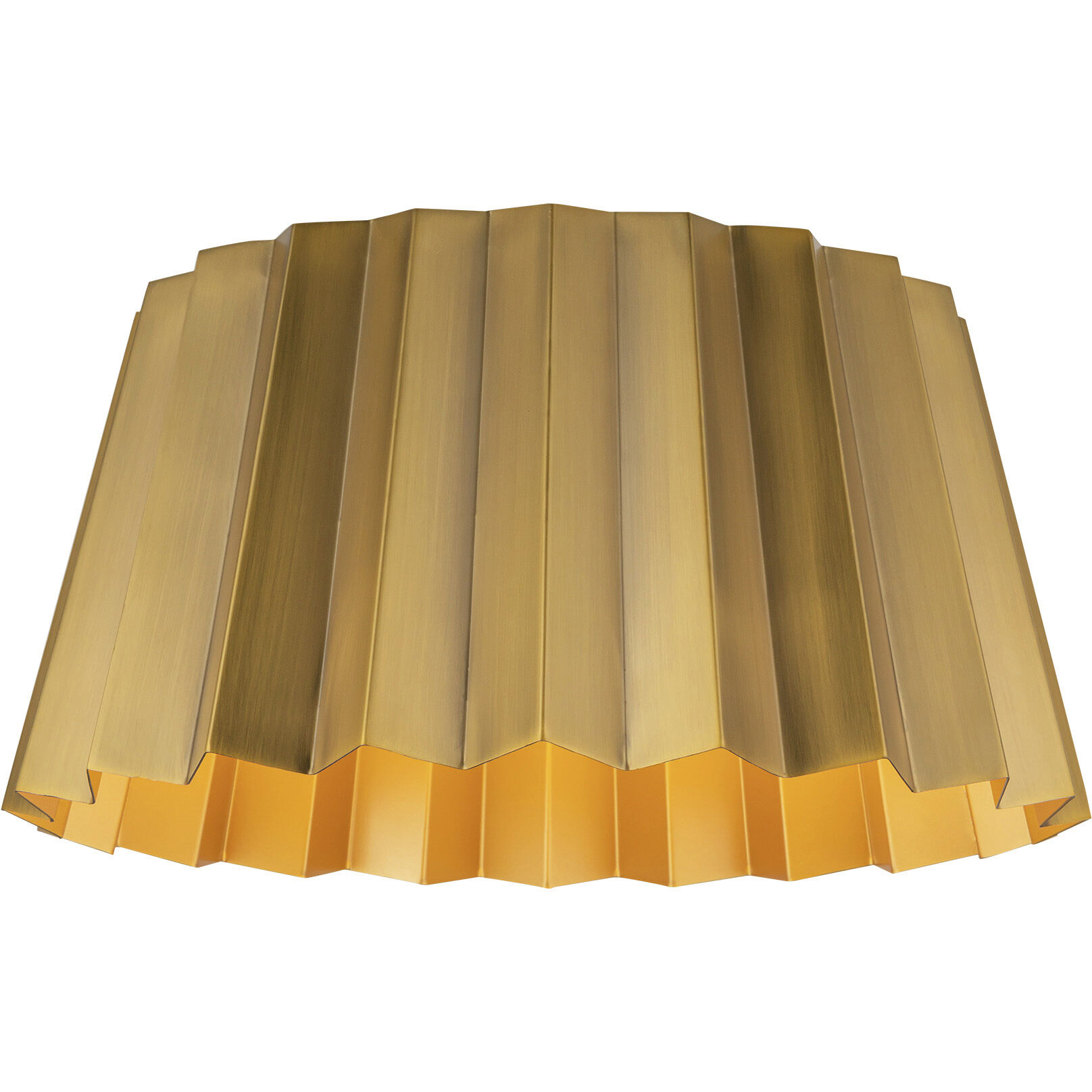 Alora Mood Plisse 2 Light 14.13 inch Aged Gold Flush Mount Ceiling Light