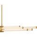 Talbott LED 46 inch Brushed Gold Linear Chandelier Ceiling Light, Large