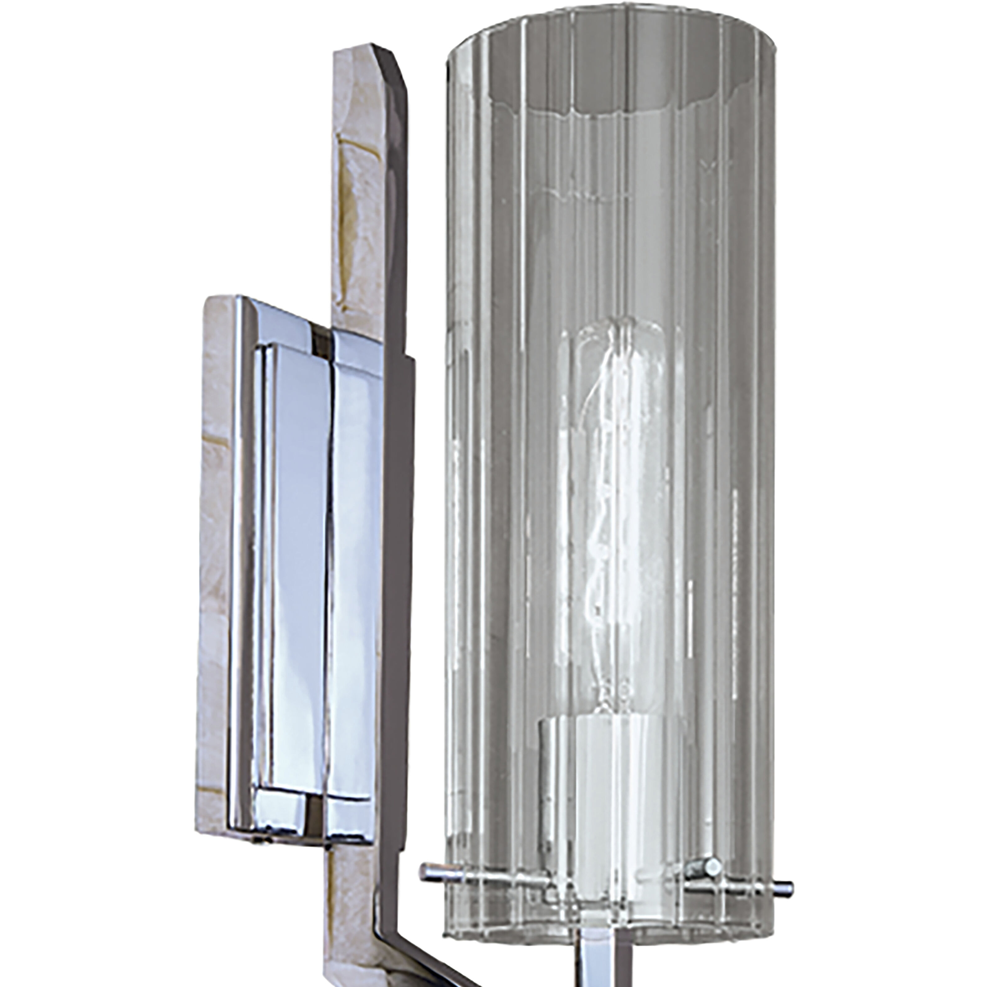 Faceted Sconce Wall Light in Chrome