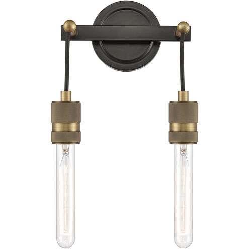 Restoration Ellis LED 8.5 inch Black Antique Brass Bath Vanity Light Wall Light