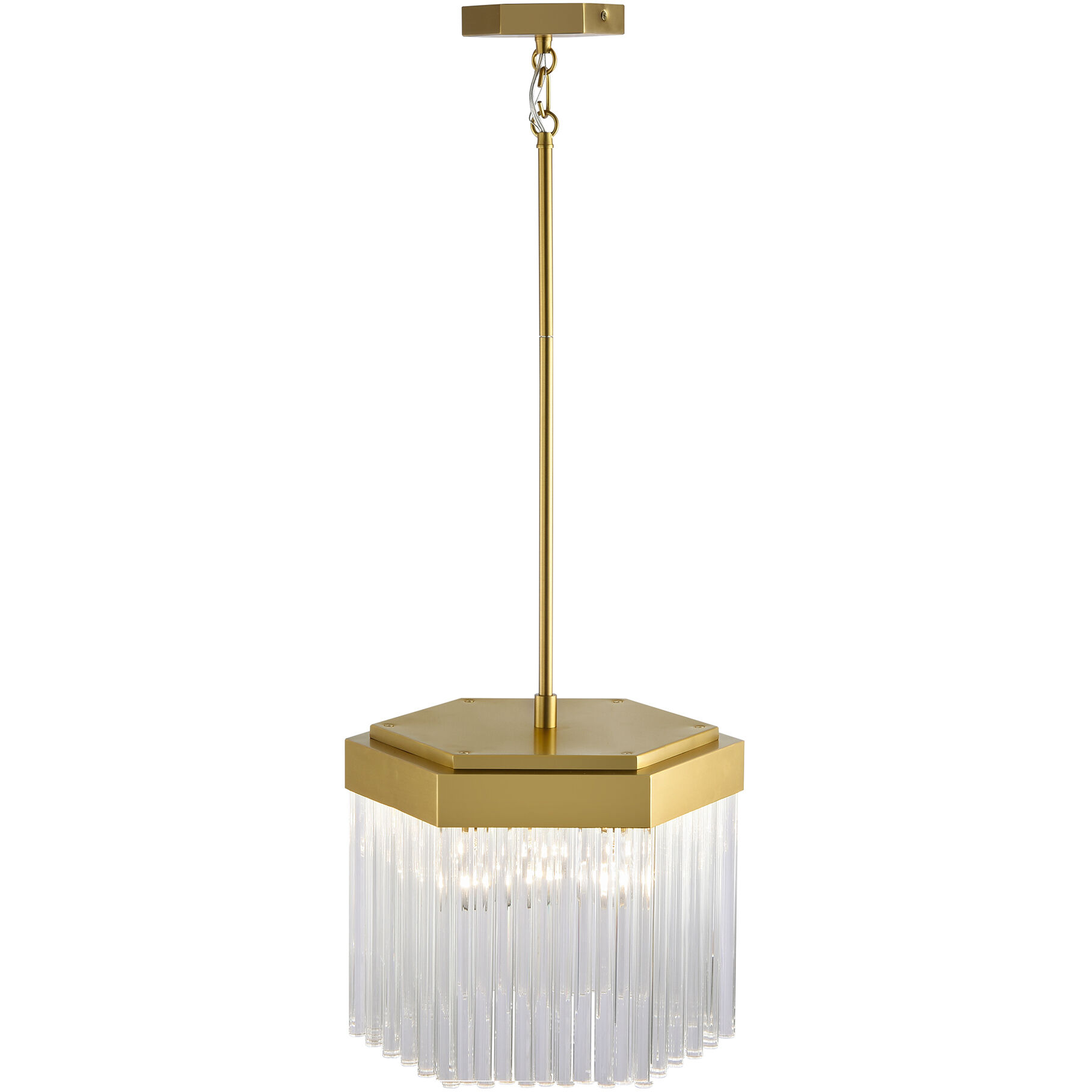 Emma 3 Light 13.87 inch Brushed Brass Pendant Ceiling Light