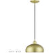 Domma 1 Light 10 inch Soft Gold with Polished Brass Accents Pendant Ceiling Light