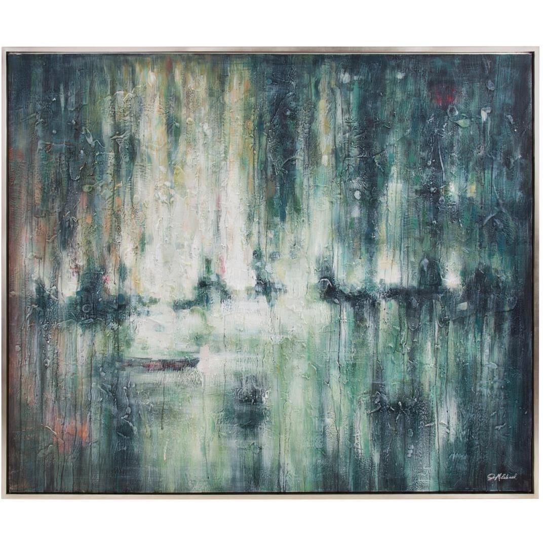 Rainy All Day 61.75 X 51.75 inch Hand Painted Canvas