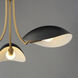Maris 3 Light 22 inch Black and Natural Aged Brass Multi-Light Pendant Ceiling Light