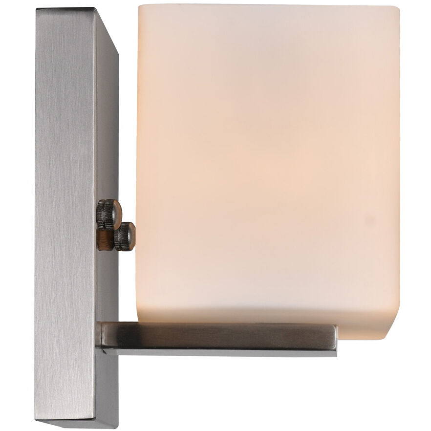 Satin Nickle 1 Light 6 inch Satin Nickel Bathroom Sconce Wall Light