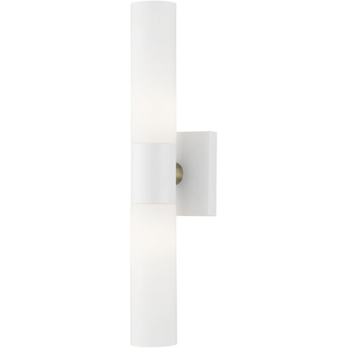 Aero 2 Light 5 inch Textured White with Brushed Nickel Accent ADA ADA Wall Sconce Wall Light