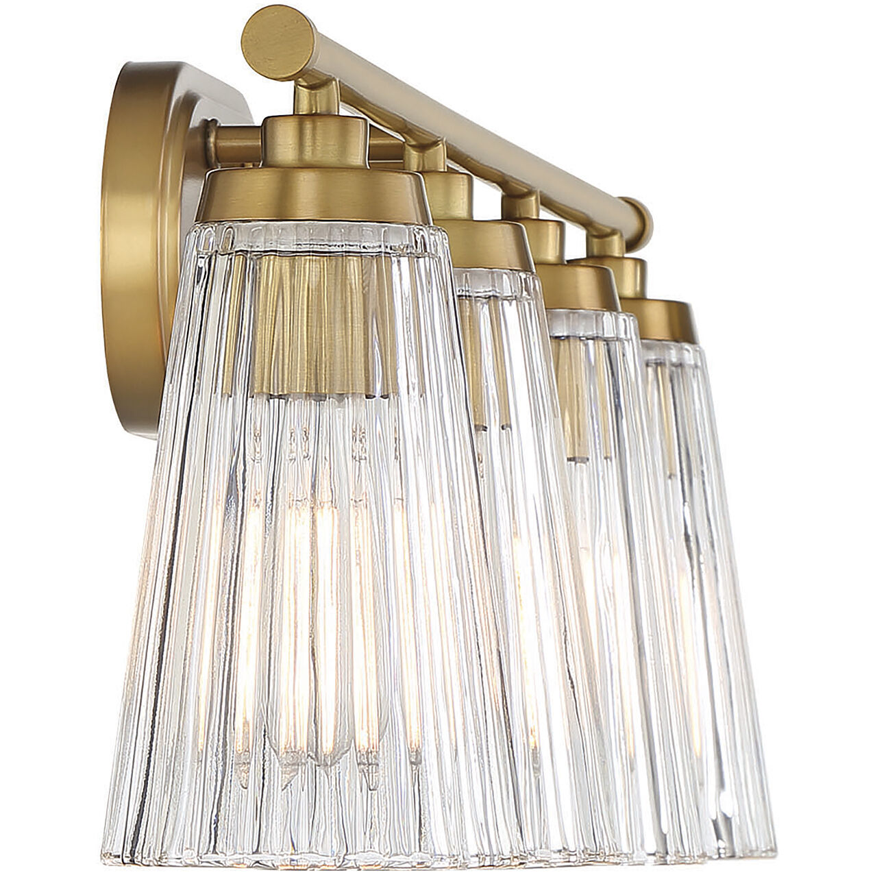 Chantilly 4 Light 30.5 inch Warm Brass Bathroom Vanity Light Wall Light, Essentials