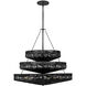 Ophelia LED 30 inch Black Chandelier Ceiling Light, Multi Tier