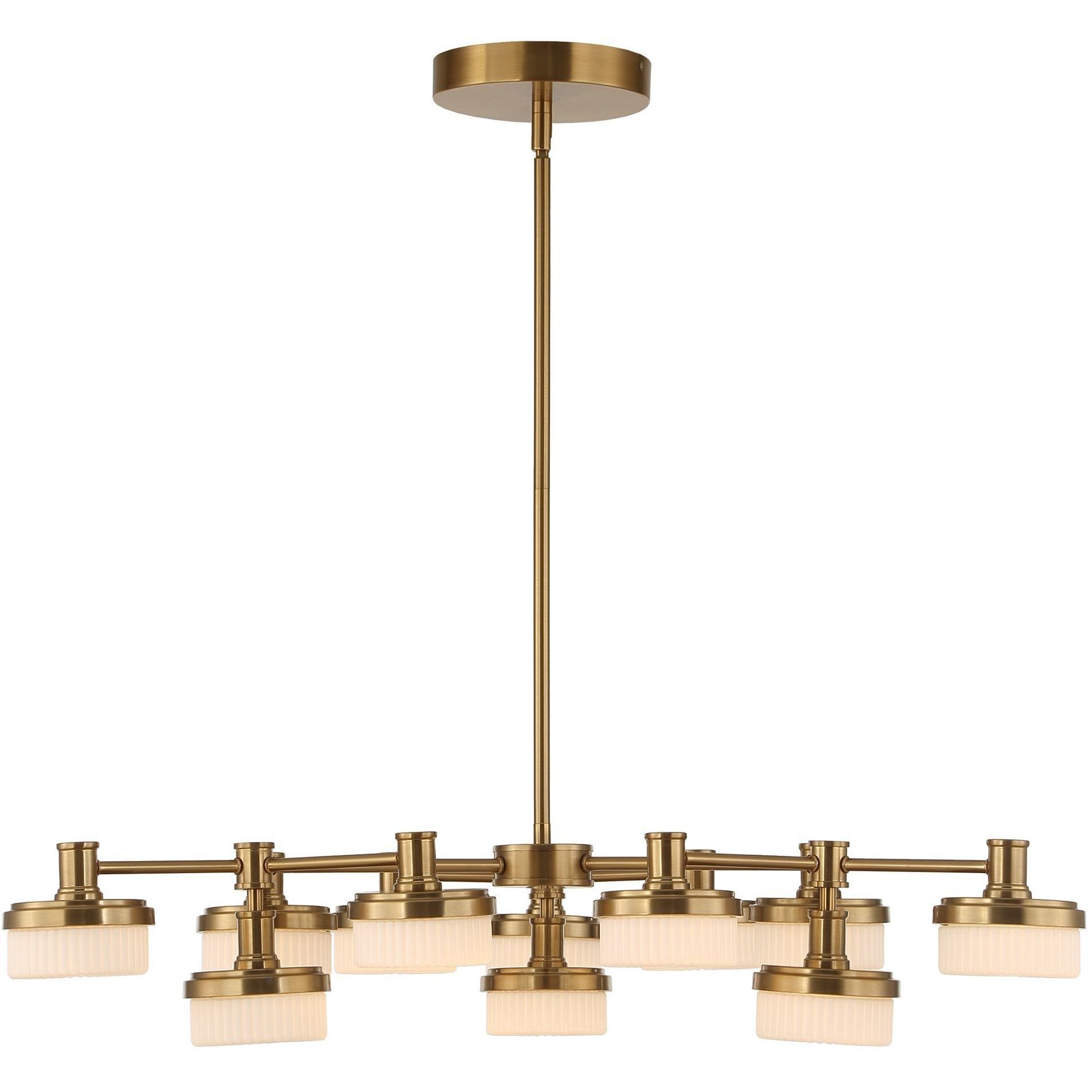 Wedge 12 Light 40.63 inch Warm Brass Chandelier Ceiling Light