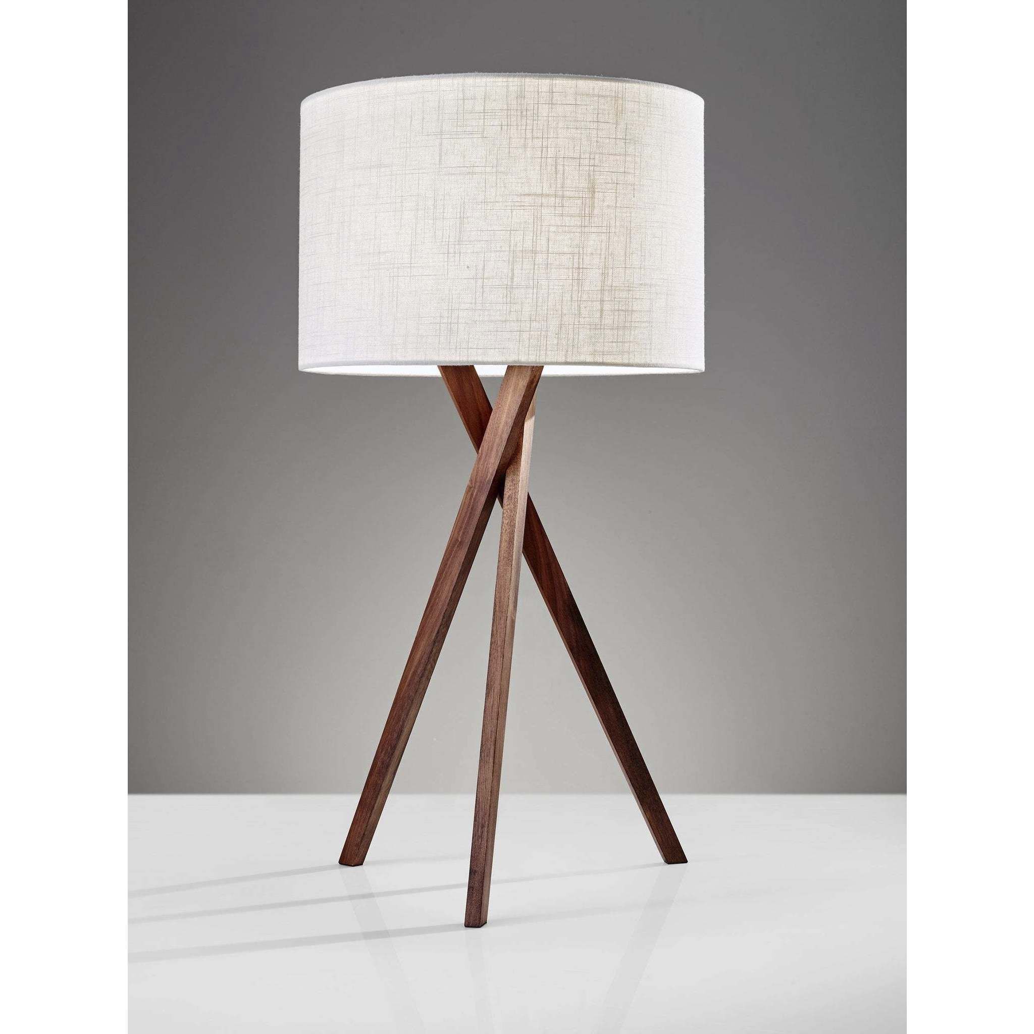 Brooklyn 30 inch 100.00 watt Light Walnut Table Lamp Portable Light