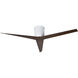 Atlas Eliza-H 56 inch Gloss White with Walnut Tone Blades Flush Mount Ceiling Fan, Atlas